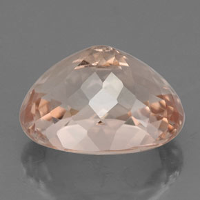 3.57캐럿 천연 살몬 모가나이트, 타원형 컷, 10.6×8.7 mm, VVS-VS