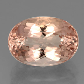 5.21캐럿 천연 살몬 모가나이트, 타원형 컷, 12.9×9.1 mm, SI