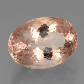 5.21캐럿 천연 살몬 모가나이트, 타원형 컷, 12.9×9.1 mm, SI