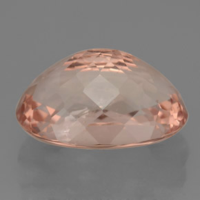 5.21캐럿 천연 살몬 모가나이트, 타원형 컷, 12.9×9.1 mm, SI