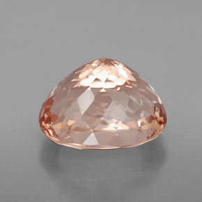 6.34캐럿 천연 살몬 모가나이트, 타원형 컷, 12.4×9.8 mm, VS