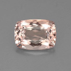 2.97캐럿 천연 살몬 모가나이트, 쿠션 컷, 10.9×8.1 mm, VS