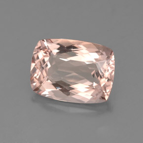 2.97캐럿 천연 살몬 모가나이트, 쿠션 컷, 10.9×8.1 mm, VS