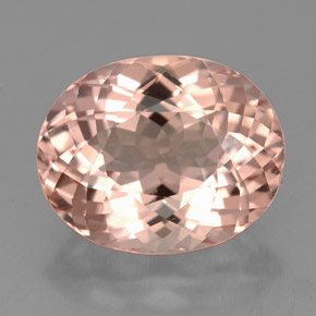 4.24캐럿 천연 살몬 모가나이트, 타원형 컷, 11.5×9.2 mm, VVS