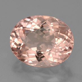 4.24캐럿 천연 살몬 모가나이트, 타원형 컷, 11.5×9.2 mm, VVS