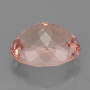 4.24캐럿 천연 살몬 모가나이트, 타원형 컷, 11.5×9.2 mm, VVS