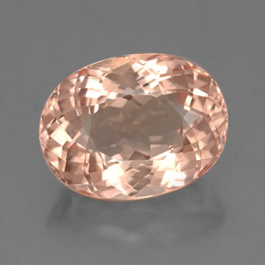 4.64캐럿 천연 살몬 모가나이트, 타원형 컷, 12.1×9.2 mm, VVS-VS