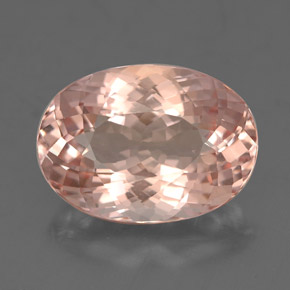 4.49캐럿 천연 살몬 모가나이트, 타원형 컷, 12.8×9.2 mm, VS