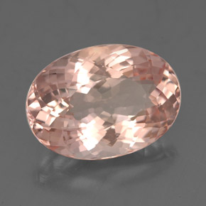4.49캐럿 천연 살몬 모가나이트, 타원형 컷, 12.8×9.2 mm, VS