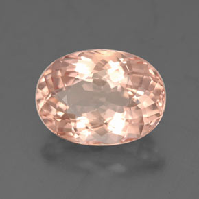 3.37캐럿 천연 살몬 모가나이트, 타원형 컷, 11×8.1 mm, VVS