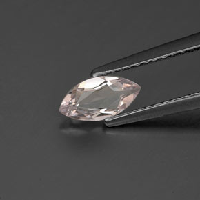0.35캐럿 천연 라이트 핑크 모가나이트, 마퀴즈, 7.7×3.9 mm, VS