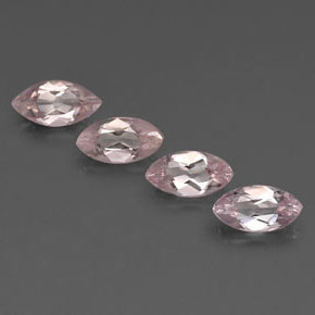 캐럿 천연 라이트 핑크 모가나이트 보석, 마퀴즈, 7.6×4.1 mm, VS