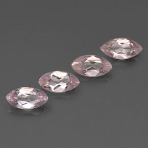캐럿 천연 라이트 핑크 모가나이트 보석, 마퀴즈, 7.6×4.1 mm, VS