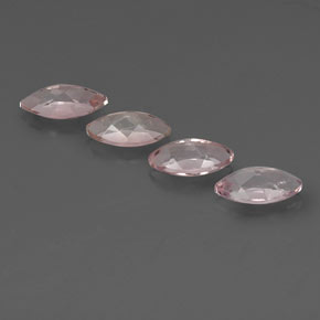 캐럿 천연 라이트 핑크 모가나이트 보석, 마퀴즈, 7.6×4.1 mm, VS