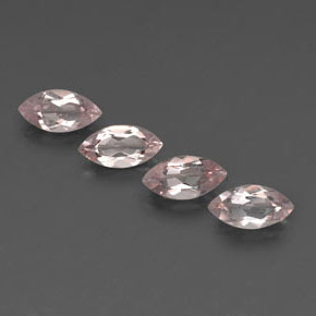 캐럿 천연 라이트 핑크 모가나이트 보석, 마퀴즈, 8.1×4.1 mm, VS