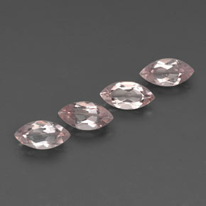 캐럿 천연 라이트 핑크 모가나이트 보석, 마퀴즈, 8.1×4.1 mm, VS