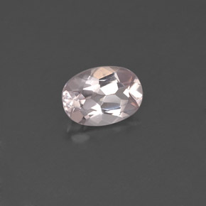 0.73캐럿 천연 라이트 핑크 모가나이트, 타원형 컷, 7.1×5 mm, VVS-VS