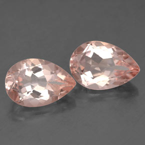 캐럿 천연 라이트 핑크 모가나이트 보석, 배 모양, 10.1×6.9 mm, VS