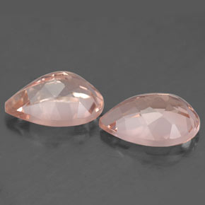 캐럿 천연 라이트 핑크 모가나이트 보석, 배 모양, 10.1×6.9 mm, VS