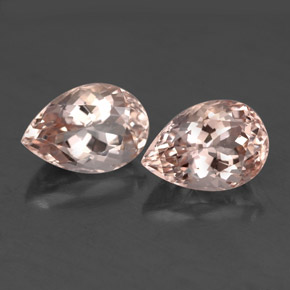 캐럿 천연 라이트 핑크 모가나이트 보석, 배 모양, 10.2×7.1 mm, VVS