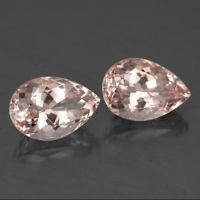 캐럿 천연 라이트 핑크 모가나이트 보석, 배 모양, 10.2×7.1 mm, VVS