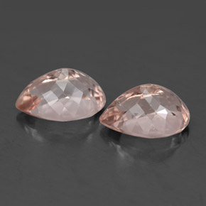 캐럿 천연 라이트 핑크 모가나이트 보석, 배 모양, 10.2×7.1 mm, VVS