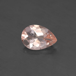 1.63캐럿 천연 라이트 핑크 모가나이트, 배 모양, 9.9×6.9 mm, VVS-VS