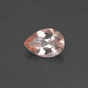 1.63캐럿 천연 라이트 핑크 모가나이트, 배 모양, 9.9×6.9 mm, VVS-VS