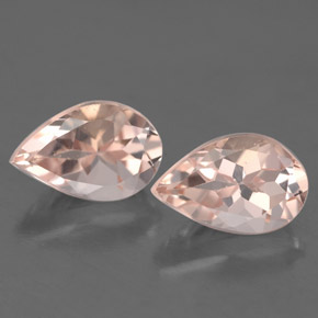 캐럿 천연 라이트 핑크 모가나이트 보석, 배 모양, 9×6 mm, VVS-VS