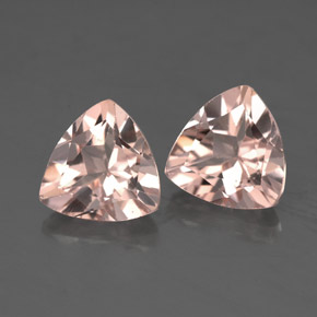 캐럿 천연 라이트 핑크 모가나이트 보석, 트릴리언, 8×7.9 mm, VS