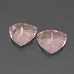 캐럿 천연 라이트 핑크 모가나이트 보석, 트릴리언, 8×7.9 mm, VS