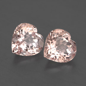 캐럿 천연 라이트 핑크 모가나이트 보석, 하트 모양, 8.1×7.9 mm, VS