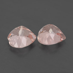 캐럿 천연 라이트 핑크 모가나이트 보석, 하트 모양, 8.1×7.9 mm, VS
