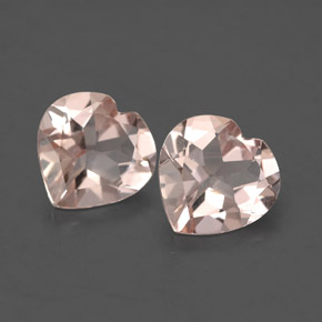 캐럿 천연 라이트 핑크 모가나이트 보석, 하트 모양, 8.1×8 mm, VS