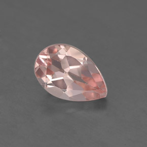 1.21캐럿 천연 라이트 핑크 모가나이트, 배 모양, 8.8×5.9 mm, VVS