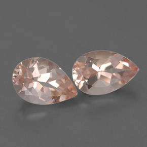 캐럿 천연 라이트 핑크 모가나이트 보석, 배 모양, 8.9×6 mm, VS