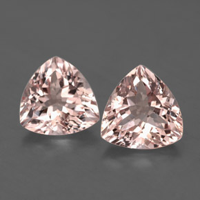캐럿 천연 라이트 핑크 모가나이트 보석, 트릴리언, 8.1×7.8 mm, VS