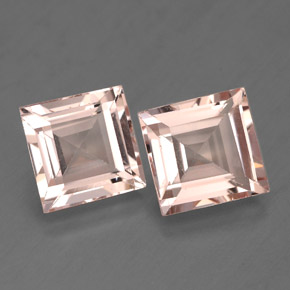 캐럿 천연 라이트 핑크 모가나이트 보석, 스퀘어, 7×7 mm, VS