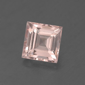 1.83캐럿 천연 라이트 핑크 모가나이트, 스퀘어, 7×6.9 mm, VS