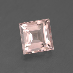 1.83캐럿 천연 라이트 핑크 모가나이트, 스퀘어, 7×6.9 mm, VS