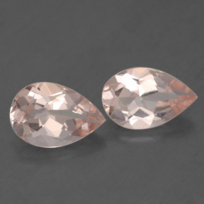 캐럿 천연 라이트 핑크 모가나이트 보석, 배 모양, 8.9×6 mm, VS