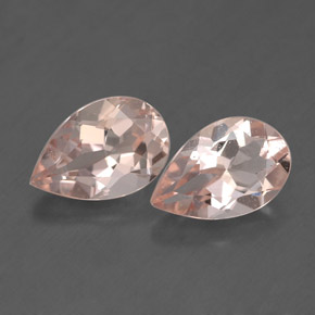 캐럿 천연 라이트 핑크 모가나이트 보석, 배 모양, 8.9×6 mm, VS