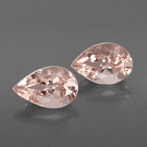 캐럿 천연 라이트 핑크 모가나이트 보석, 배 모양, 8.7×5.9 mm, VS-SI