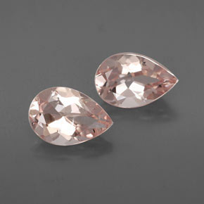 캐럿 천연 라이트 핑크 모가나이트 보석, 배 모양, 8.9×6 mm, VS