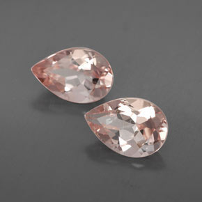 캐럿 천연 라이트 핑크 모가나이트 보석, 배 모양, 8.9×6 mm, VS