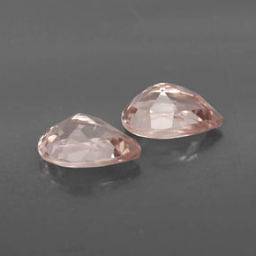 캐럿 천연 라이트 핑크 모가나이트 보석, 배 모양, 8.9×6 mm, VS