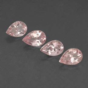 캐럿 천연 라이트 핑크 모가나이트 보석, 배 모양, 8.7×5.9 mm, VVS-VS
