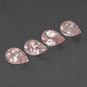 캐럿 천연 라이트 핑크 모가나이트 보석, 배 모양, 8.7×5.9 mm, VVS-VS