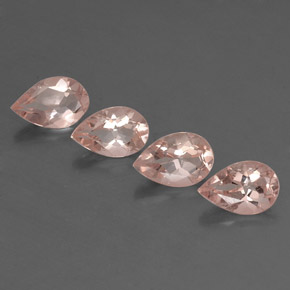 캐럿 천연 라이트 핑크 모가나이트 보석, 배 모양, 9×6 mm, VVS-VS
