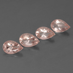 캐럿 천연 라이트 핑크 모가나이트 보석, 배 모양, 9×6 mm, VVS-VS